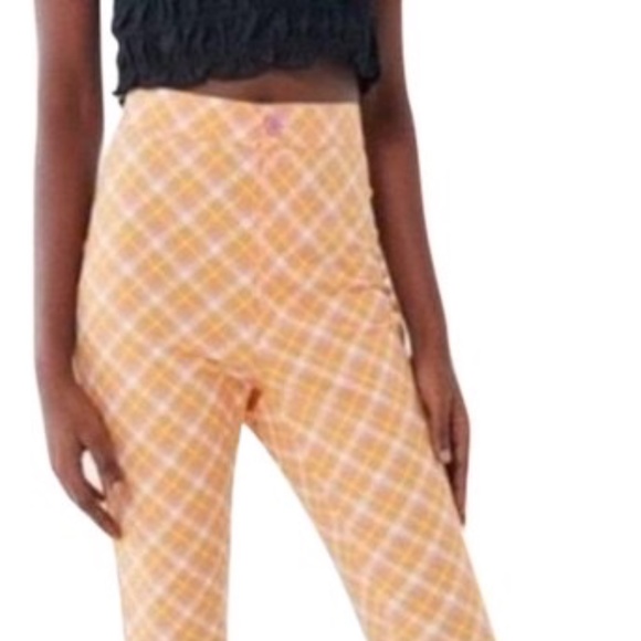 UO Urban Outfitters Ingrid Plaid Straight Leg Y2K Pants Leggings NWT - Picture 3 of 12